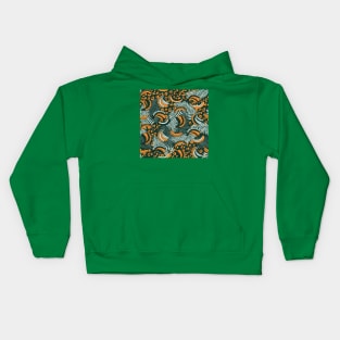 Yellow and Green Palms and Bananas Kids Hoodie